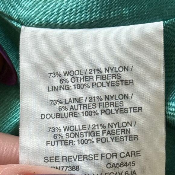 J CREW Melton Wool italian thick zippered belted trench coat jacket - Picture 12 of 13